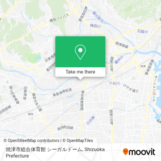 Yaizu City General Gymnasium Seagull Dome map