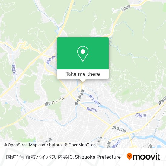 国道1号 藤枝バイパス 内谷IC map