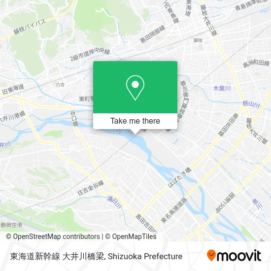 Tokaido Shinkansen Oigawa Bridge map