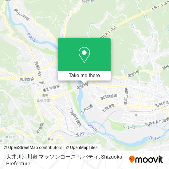 Oigawa Riverbed Marathon Course Liberty map