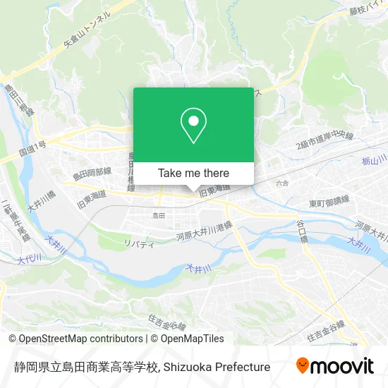 Shizuoka Prefectural Shimada Commercial High School map