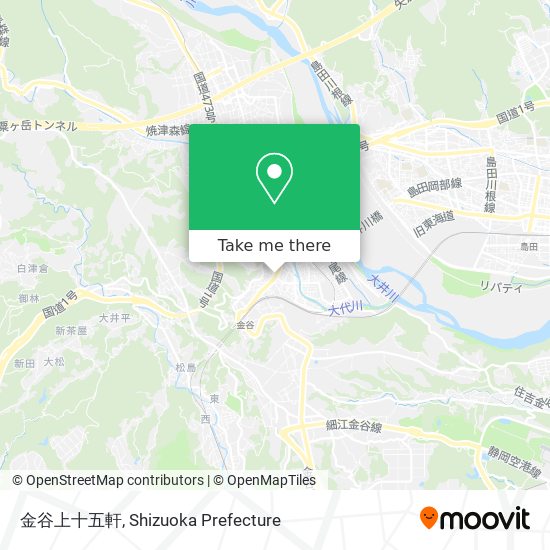 金谷上十五軒 map