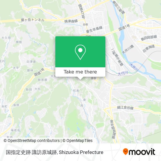国指定史跡 諏訪原城跡 map