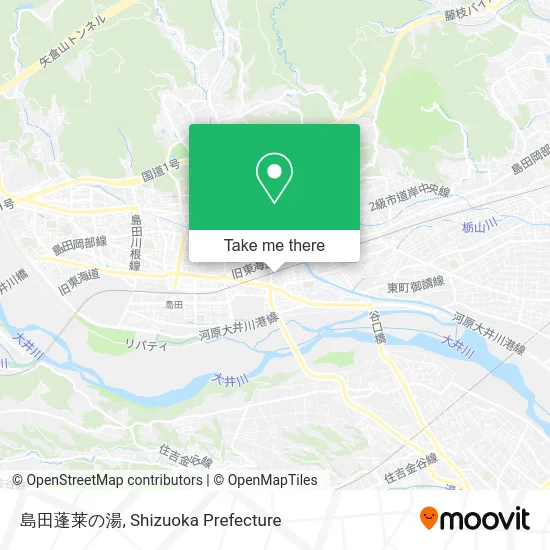 Shimada Horai Hot Spring map