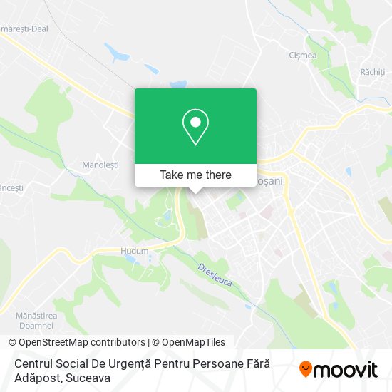 Centrul Social De Urgență Pentru Persoane Fără Adăpost map