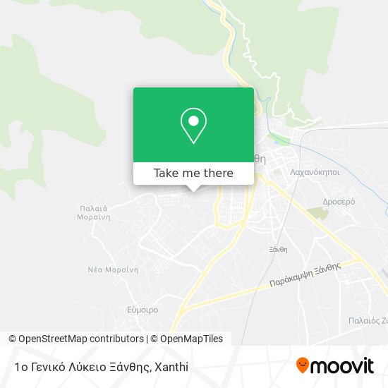 1ο Γενικό Λύκειο Ξάνθης map