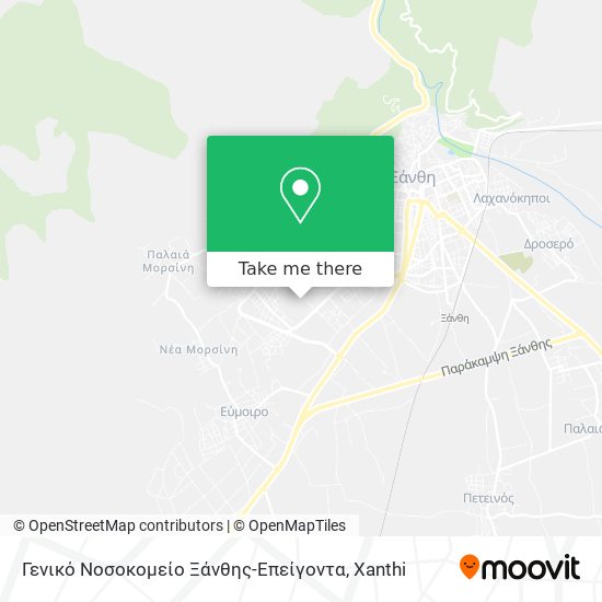 Γενικό Νοσοκομείο Ξάνθης-Επείγοντα map