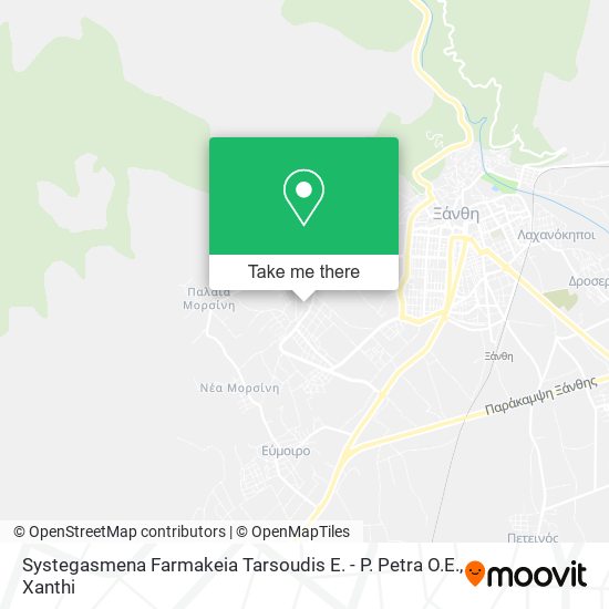 Systegasmena Farmakeia Tarsoudis E. - P. Petra O.E. map