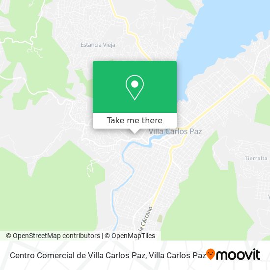 Mapa de Centro Comercial de Villa Carlos Paz