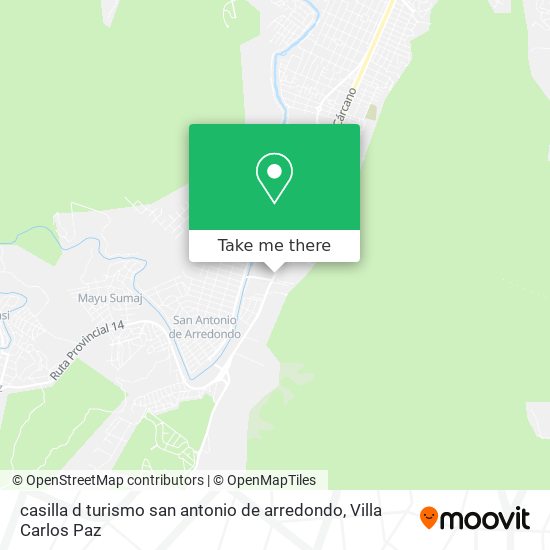 Mapa de casilla d turismo san antonio de arredondo