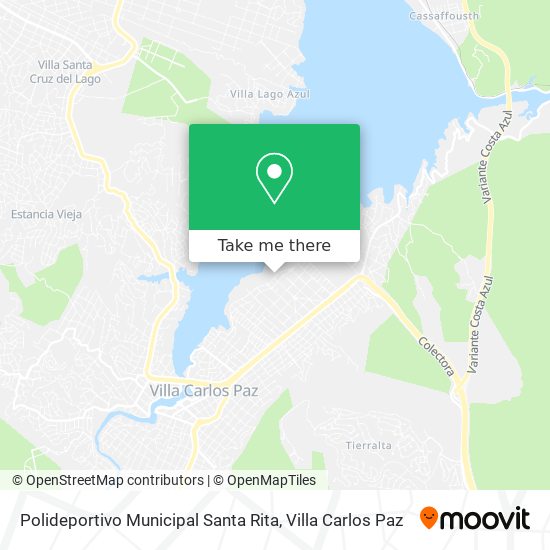 Mapa de Polideportivo Municipal Santa Rita