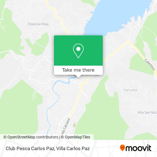 Mapa de Club Pesca Carlos Paz
