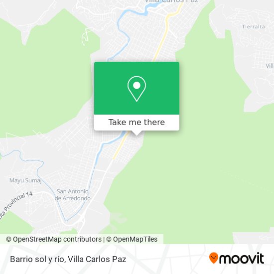 Mapa de Barrio sol y río