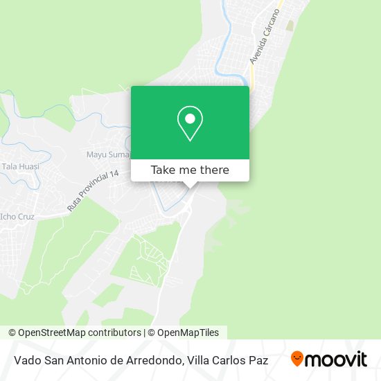 Vado San Antonio de Arredondo map