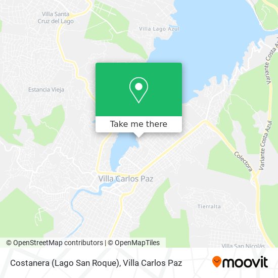 Mapa de Costanera (Lago San Roque)