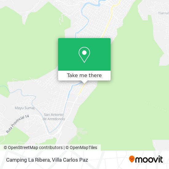 Camping La Ribera map