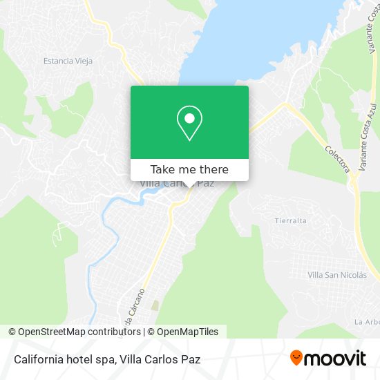 California hotel spa map
