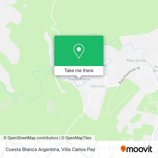 Mapa de Cuesta Blanca Argentina