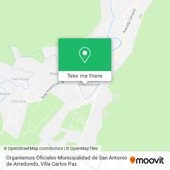 Organismos Oficiales-Municipalidad de San Antonio de Arredondo map