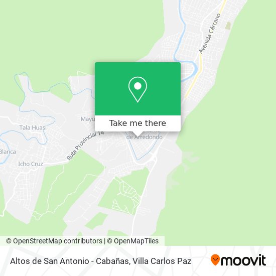 Altos de San Antonio - Cabañas map