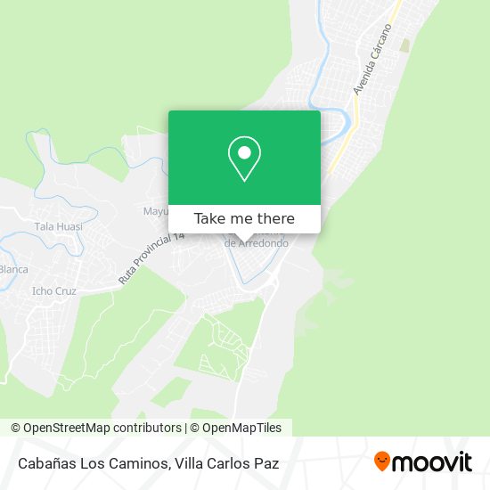 Mapa de Cabañas Los Caminos