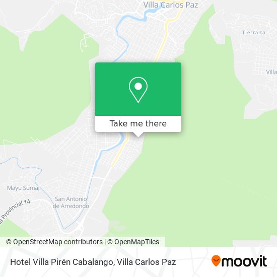 Hotel Villa Pirén Cabalango map