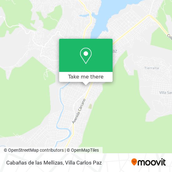 Cabañas de las Mellizas map
