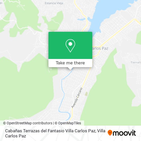 Cabañas Terrazas del Fantasio Villa Carlos Paz map