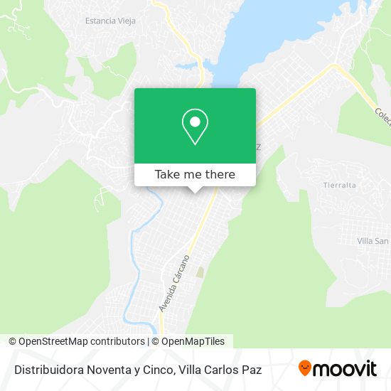 Mapa de Distribuidora Noventa y Cinco