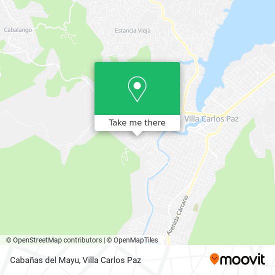 Cabañas del Mayu map