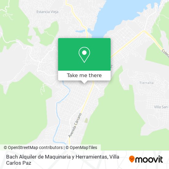 Mapa de Bach Alquiler de Maquinaria y Herramientas
