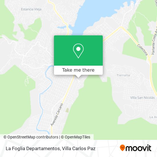 Mapa de La Foglia Departamentos