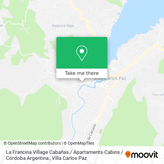 La Francina Village Cabañas./ Apartaments-Cabins / Córdoba Argentina. map