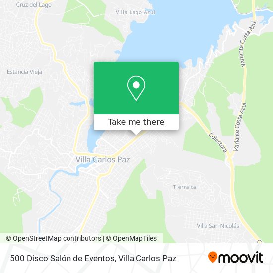 Mapa de 500 Disco Salón de Eventos