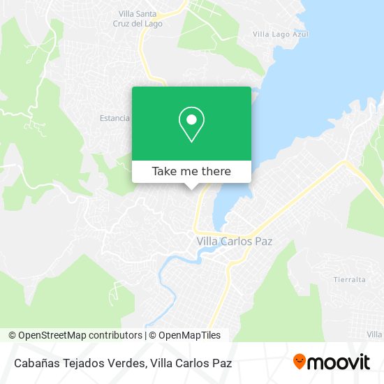 Cabañas Tejados Verdes map