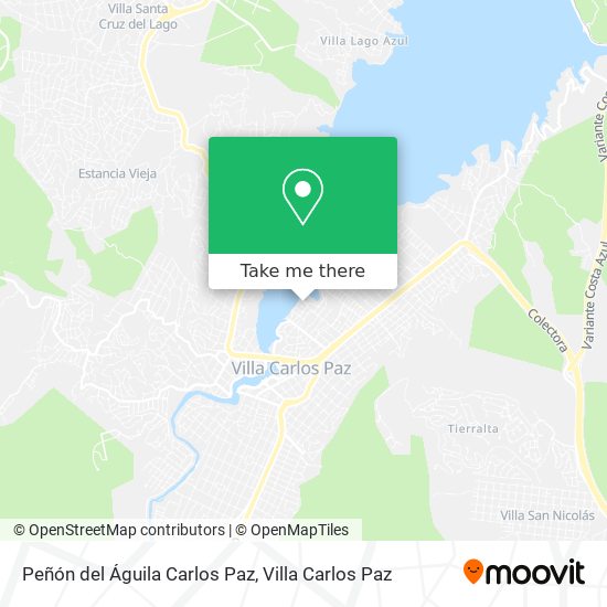 Mapa de Peñón del Águila Carlos Paz