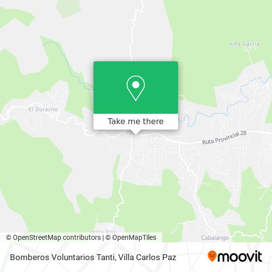 Bomberos Voluntarios Tanti map