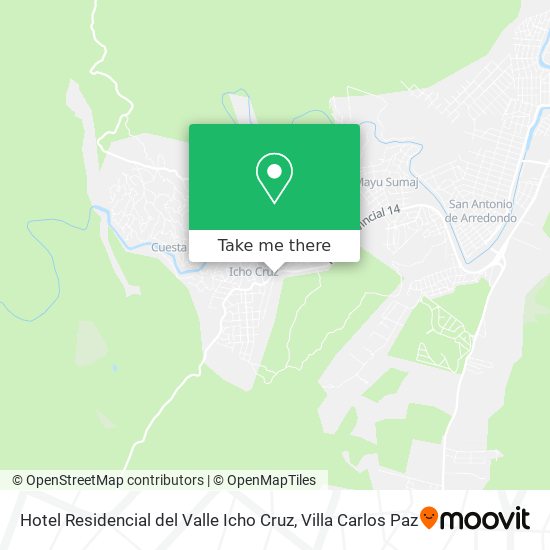 Mapa de Hotel Residencial del Valle Icho Cruz