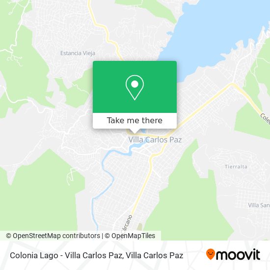 Colonia Lago - Villa Carlos Paz map