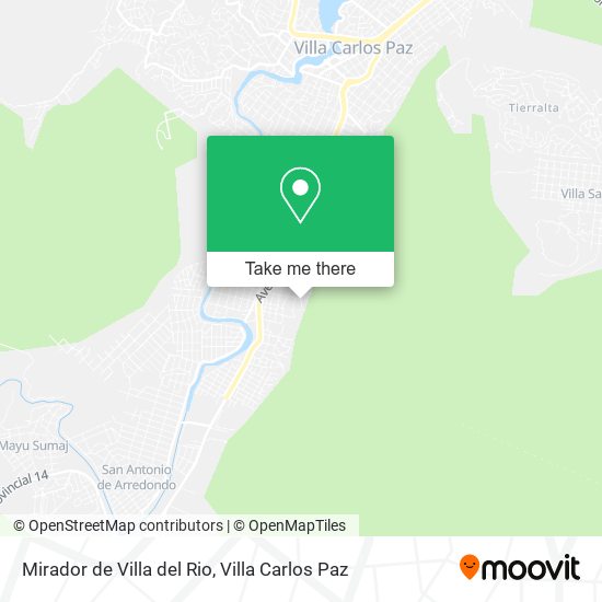 Mapa de Mirador de Villa del Rio