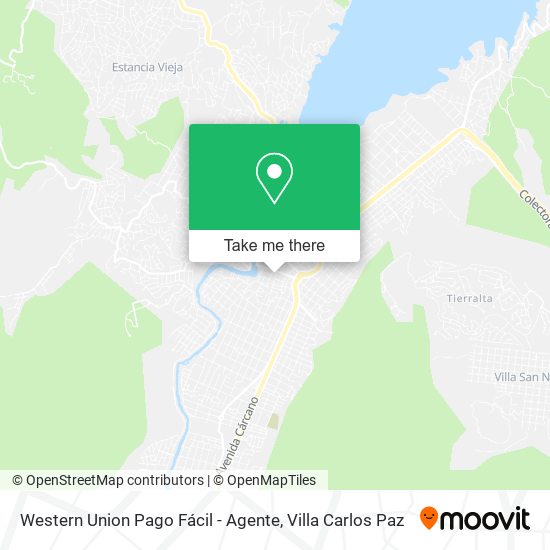 Mapa de Western Union Pago Fácil - Agente