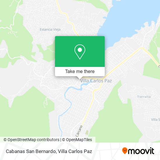 Cabanas San Bernardo map