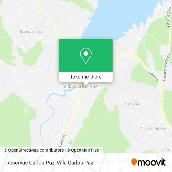 Reservas Carlos Paz map