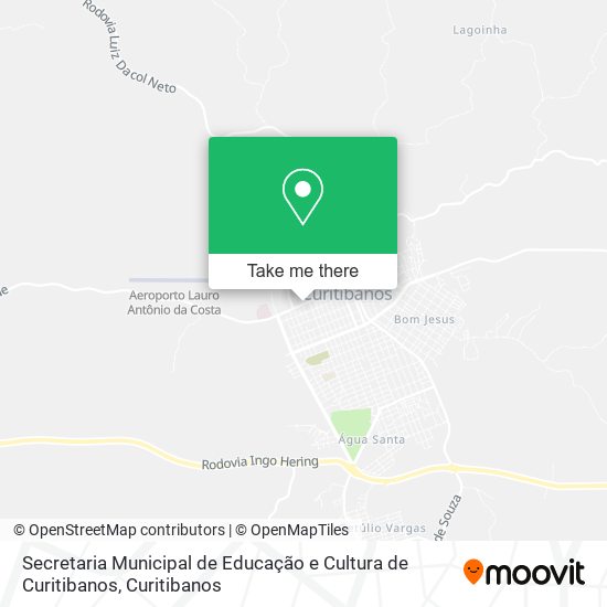 Mapa Secretaria Municipal de Educação e Cultura de Curitibanos