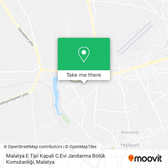 Malatya E Tipi Kapali C.Evi Jandarma Bölük Komutanliği map