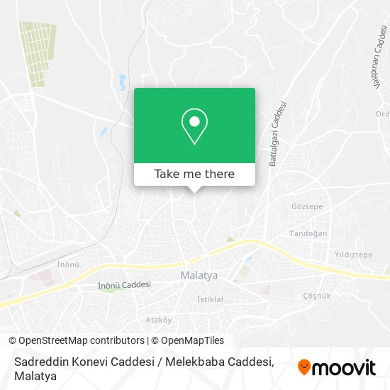 Sadreddin Konevi Caddesi / Melekbaba Caddesi map