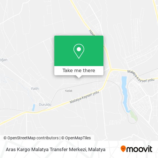 Aras Kargo Malatya Transfer Merkezi map