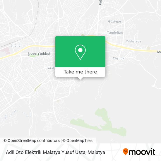 Adil Oto Elektrik Malatya Yusuf Usta map