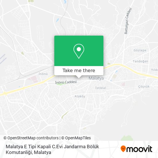 Malatya E Tipi Kapali C.Evi Jandarma Bölük Komutanliği map