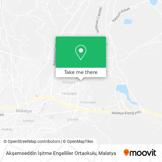 Akşemseddin İşitme Engelliler Ortaokulu map